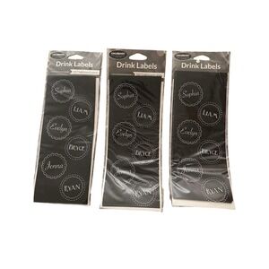Creative Converting 39pk Chalkboard Drink Labels Wedding Party Glass Markers New